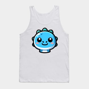 Blue Dinosaur Emoji Tank Top